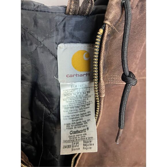 Older Carhartt Dark Brown Jacket J244 - Picture 3 of 4